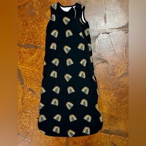 Kyte BABY Black Sleep Sack size medium in rust rainbow with midnight black